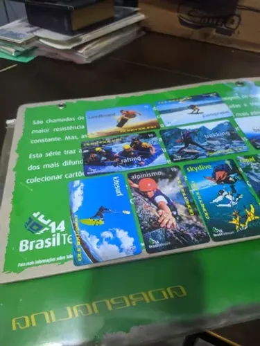 Folder Oficial Completo Cartões Telefônicos Adrenalina Brasil Telecom(RARO)