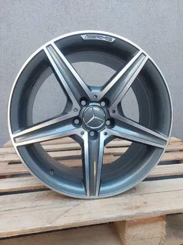 Roda aro 18 Mercedes C250 grafite com diamantado 5x112 jogo novo