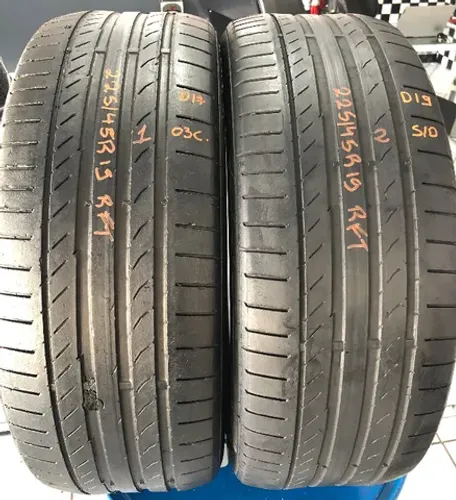 Kit 02 Pneus 225/45r19 Continental Sportcontact 5 Rft(usado) 1-2