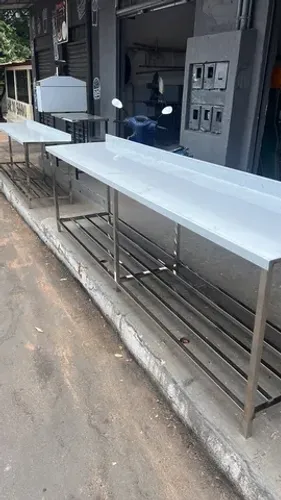 Mesa aço inox com ou sem Cuba lisa prateleiras fogão industrial