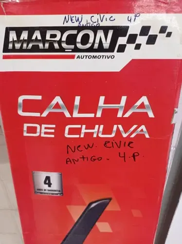 Calha de chuva Marçon p/New Civic antigo 4 portas instalada