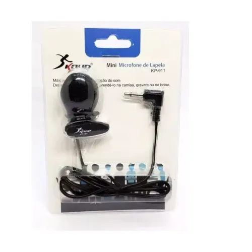 Microfone de Lapela KP-911 - Knup Loja Coimbra Computadores Entregamos