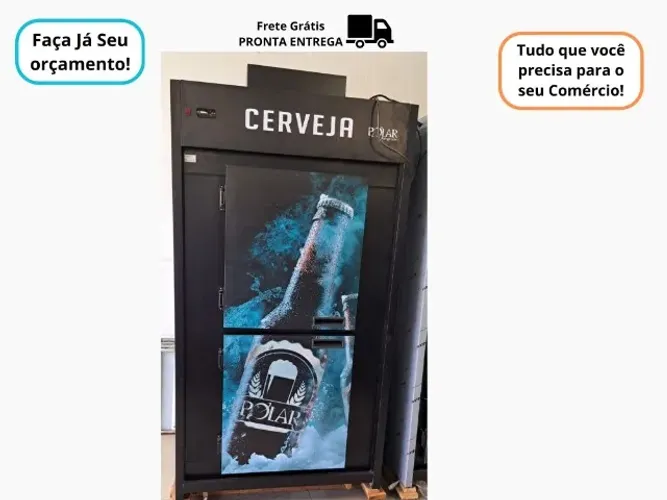 Cervejeira 2 Portas Polar 220v Adesivada