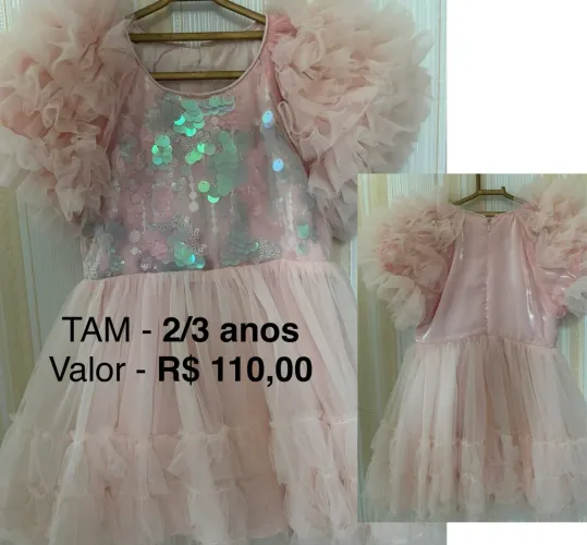 Vestido de Festa para Bebê - 2/3 anos - R$ 110,00