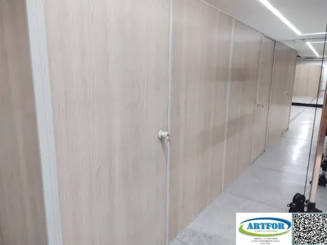 Divisória Escritório Madeirado Eucatex, Divisória Madeirada baixo custo.