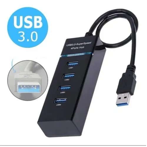 Usb hub 3.0 de 4 portas high speed 5gb hd externo notebook