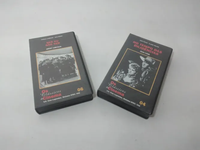 Raríssimos vhs sem uso Ser ou não ser e No tempo das diligências