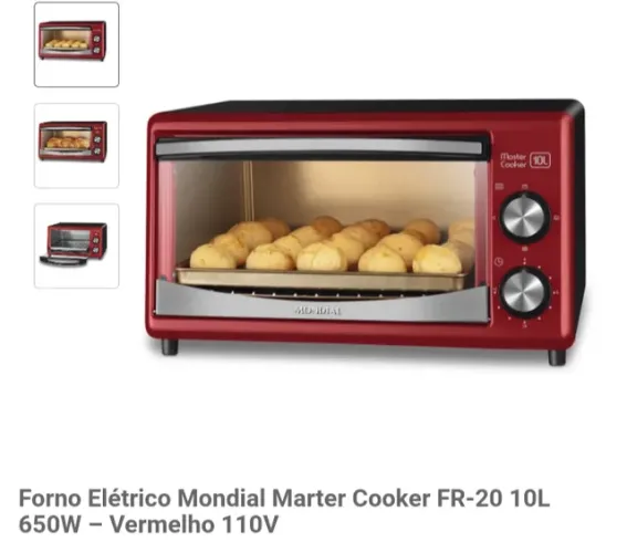 Forno elétrico mondial master Cook  10l 220v