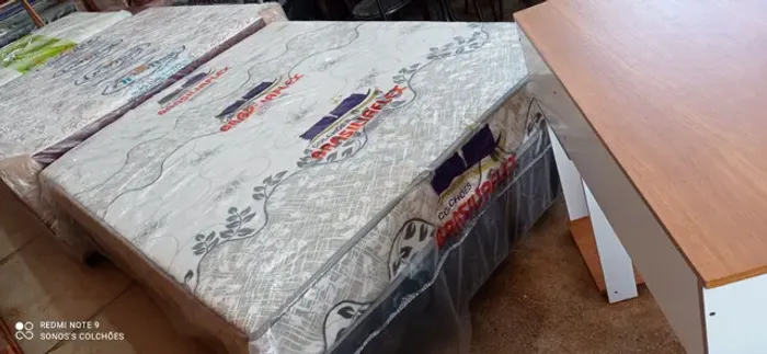 CAMA BOX CASAL ESPUMA SELADA NOVA ALTO PADRÃO