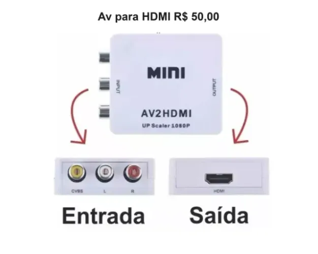 Adaptadores, duplicador, extensor, conversor HDMI, vga, dvi, rca valores diversos