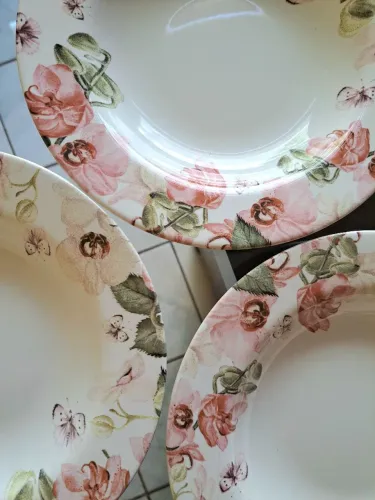 Conjunto 3 pratos grandes decorados