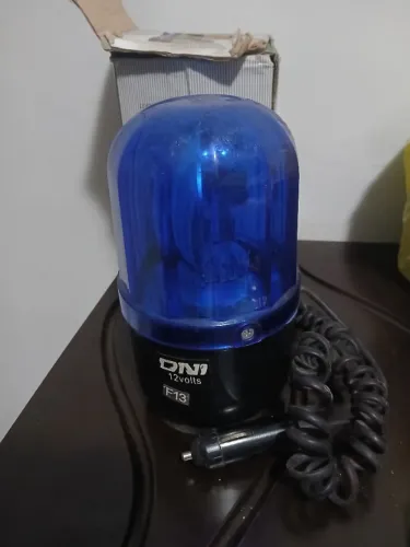 Luz rotativa de advertência DNI azul 12 volts carro