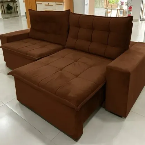 Promoção Sofá Retrátil e Reclinável Las Vegas Marrom
