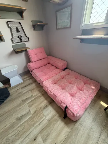 Sofá cama poltrona dobrável  SOFA NA CAIXA estilo Puff