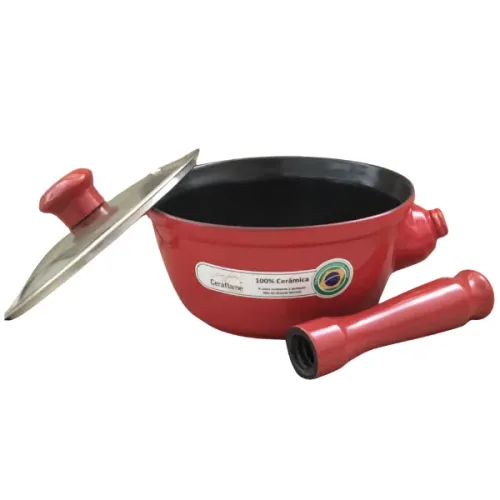 Frigideira 18cm 100% ceramica com cabo removivel 1,3L cor pomodoro - Ceraflame -C31- C31
