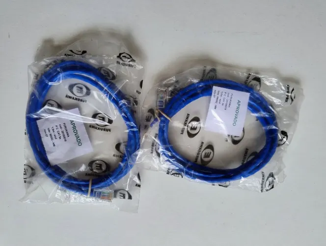 Kit Com 2 Patch Cord Azul Cat,5e Furukawa 35100019 1,5MTs