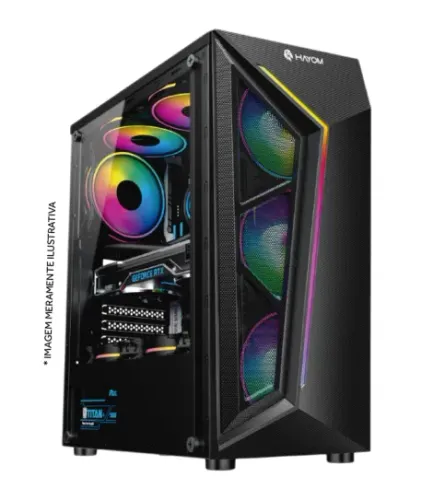 Gabinete Gamer HAYOM GB1713 com Fonte ATX - PW1605
