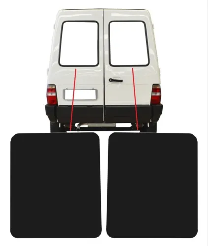 Tampao traseiro Par Chapa Porta Traseira Vidro Fiorino Furgao