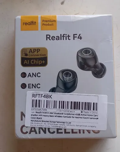 Realfit f4 fones de ouvido bluetooth com ANC