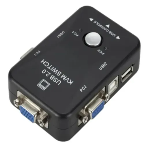 Switch de Monitor Kvm VGA de 2 Portas Exbom KVM-2