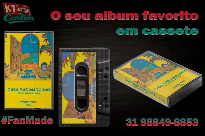 Fita Cassete K7 Personalizada - Peça seu álbum favorito