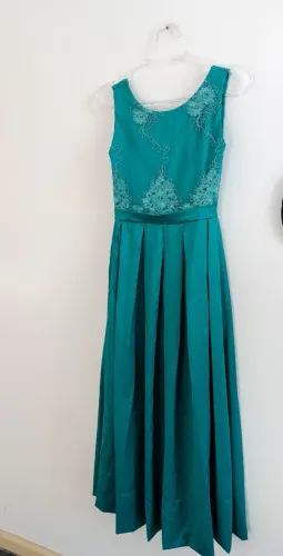 Vestido de Festa Verde Água - Sob Medida