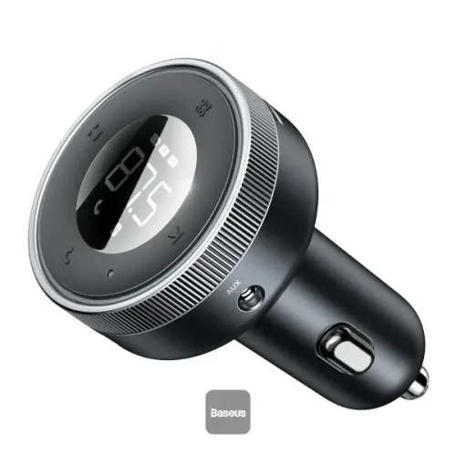 Carregador USB Baseus para carro com Bluetooth e Display