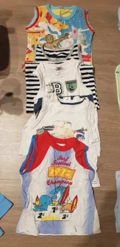 Kit 5 camisetas regata infantil (Tamanhos diversos de 1 a 3 anos)