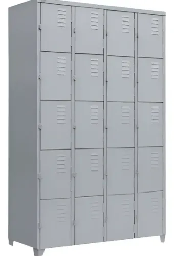 Armário de aço para vestiário com 20 portas