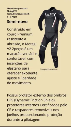 Macacão Alpinestars Motegi V2 - Seminovo