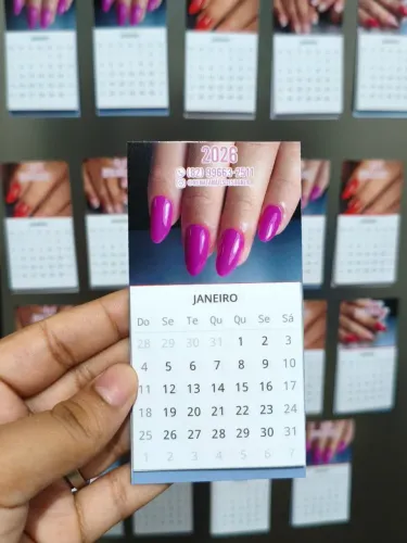 Mini Calendário Personalizado 2026 com Ímã 