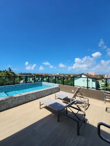 Flat em Porto de Galinhas Piscina no Rooftop e 500m do Mar! - Aceito Trocas