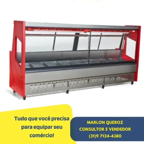 Balcão de Açougue 3M Vermelho Polar 220v
