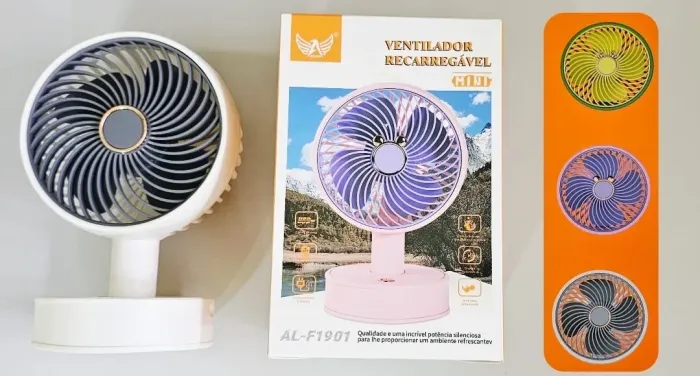 Mini Ventilador Recarregável - Frescor e Praticidade