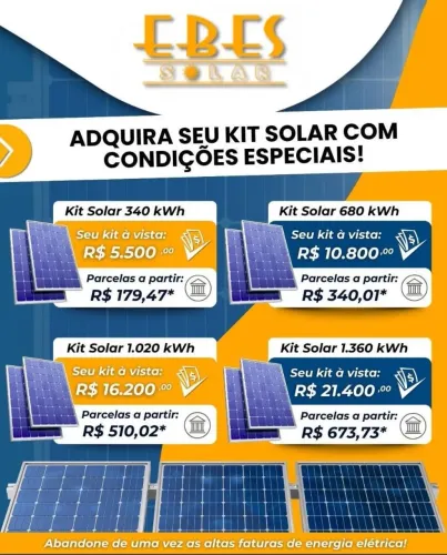 Kit Solar para sua casa com condições especiais!