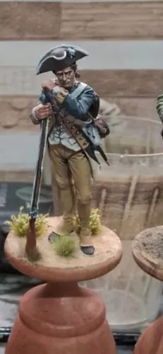 Miniatura de soldado de Revolução Americana Resina
