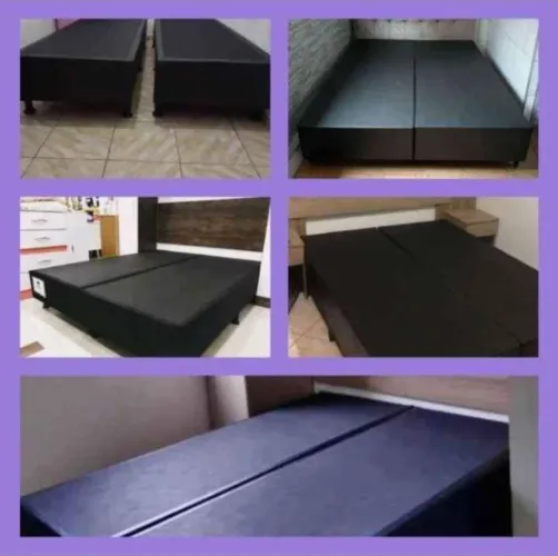 Base bipartida cama box casal corino / 3 cores / entrega em 24h
