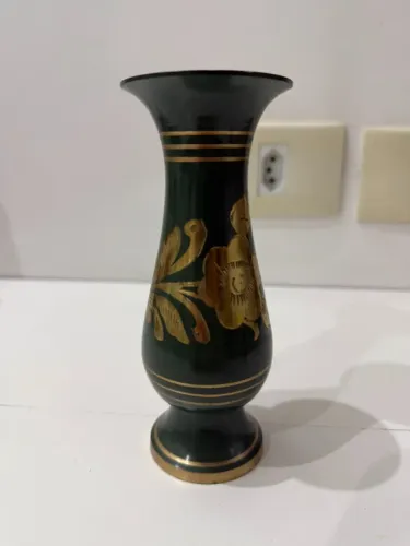 Vaso Verde Decorativo com estilo Oriental