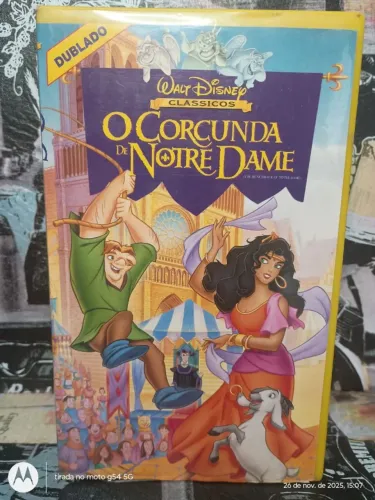 FITA VHS WALT DISNEY CLASSICOS - O CORCUNDA DE NOTRE DAME - DUBLADO