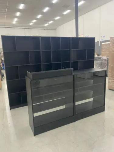 Kit para adega/ tabacaria balcão vitrine + Colmeia - Móveis 100% MDF para adega 