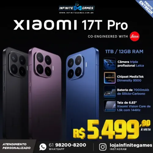 Xiaomi 17T PRO 1TB novos lacrados! Lançamento! Versão Global! Loja física, parcelamos 18x!