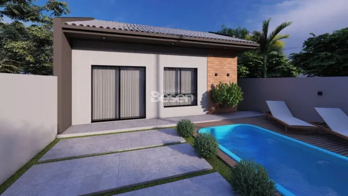 CASA NOVA COM PISCINA NO CENTRO COMERCIAL DE Itapoá 3 QUARTOS E EXCELENTE LOCALIZAÇÃO