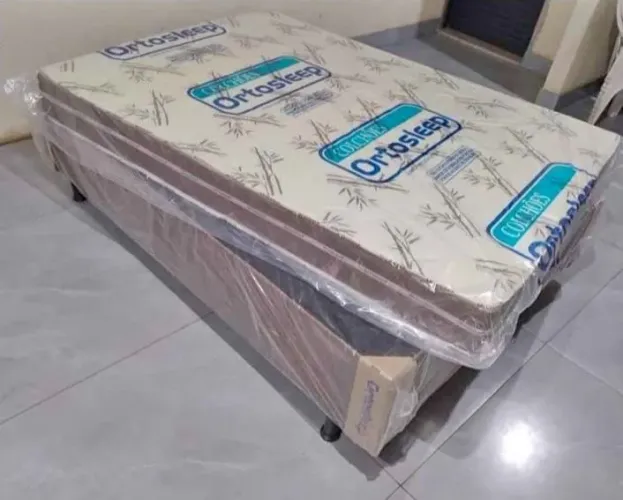 Cama casal colchão semi ortopédico D33