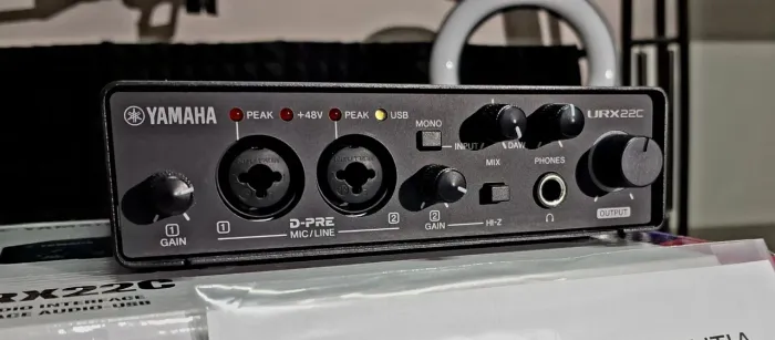 INTERFACE YAMAHA URX 22C ÁUDIO USB NOVA