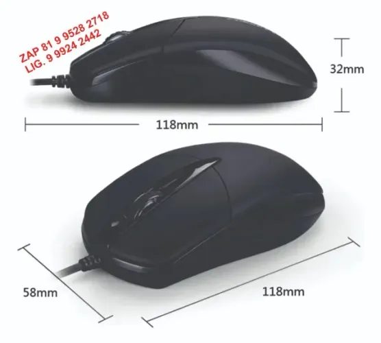 MOUSE WEIBO WB 001 COM FIO