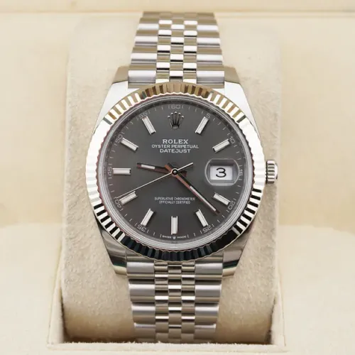 Relógio automático Rolex datejust prata novo