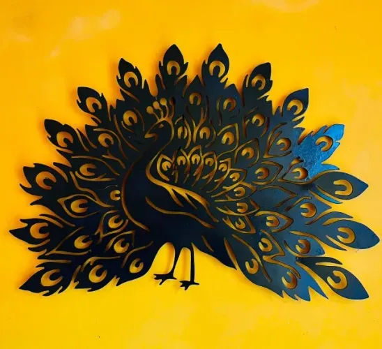 PAVÃO EM FERRO 60X43CM
