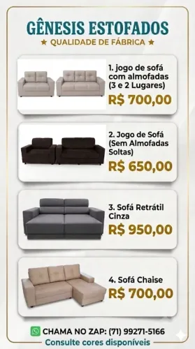 Sofá com garantia de fábrica!