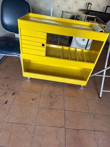 Aparador Bar Retrô Cristal - Amarelo - Móveis Bechara 8625 Amarelo