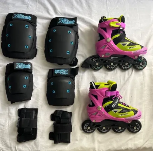 Patins Oxer infantil + kit de proteção